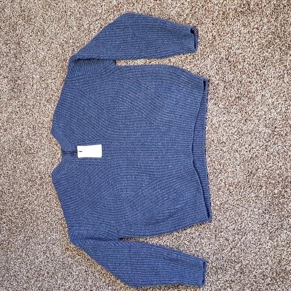 Dynamite Ribbed  Knit Pull On Crew Neck Sweater Blue Size Small NEW - Picture 4 of 12